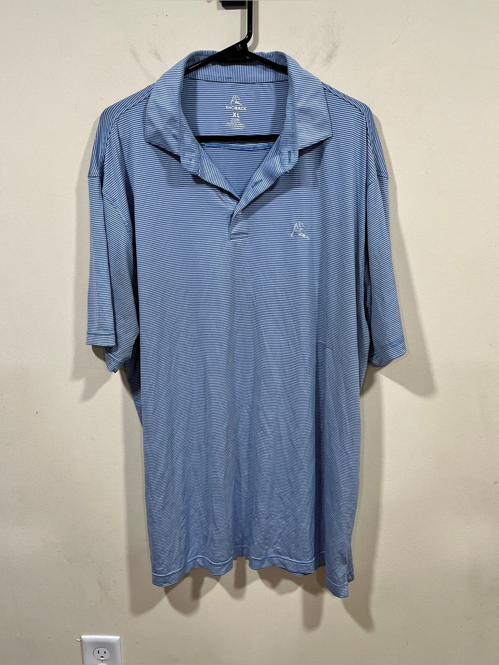 RHOBACK The Barts Heather Stripe
Men's Short Sleeve Performance Polo XL